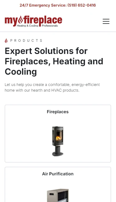 My Fireplace - Website Redesign